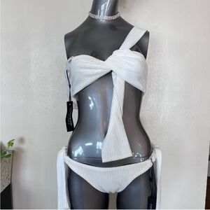 MANIERE DE VOIR | White lined ribbed brand new with tags spring summer b…